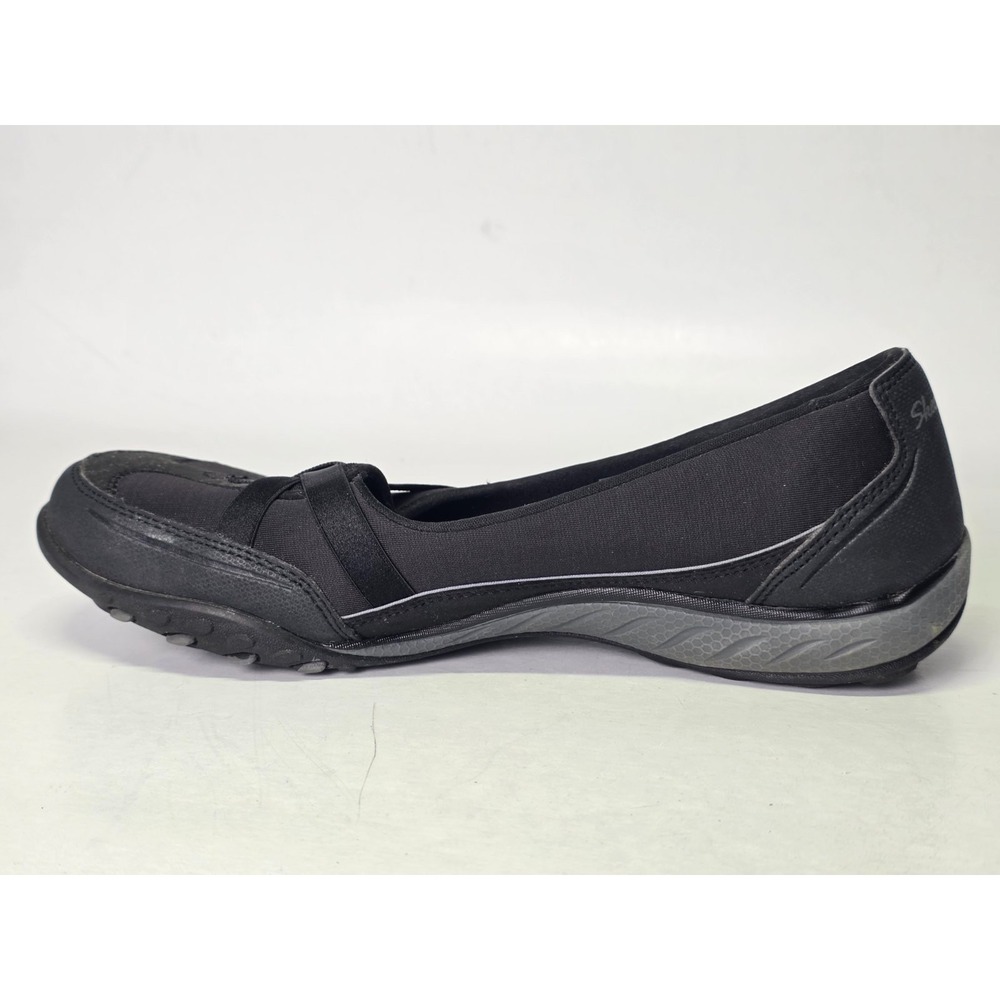 SKECHERS Relaxed Fit Women's Shoes Size 8 Black Memory Foam Slip On Ballets - Picture 4 of 11